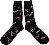 Sokken Docent - Maat 38-43 - Grappige Sokken met Tekst Teacher, Potlood, Lijm Lineaal - School Cadeau Sokken voor de Leraar of Juf - Funny Socks dames/heren