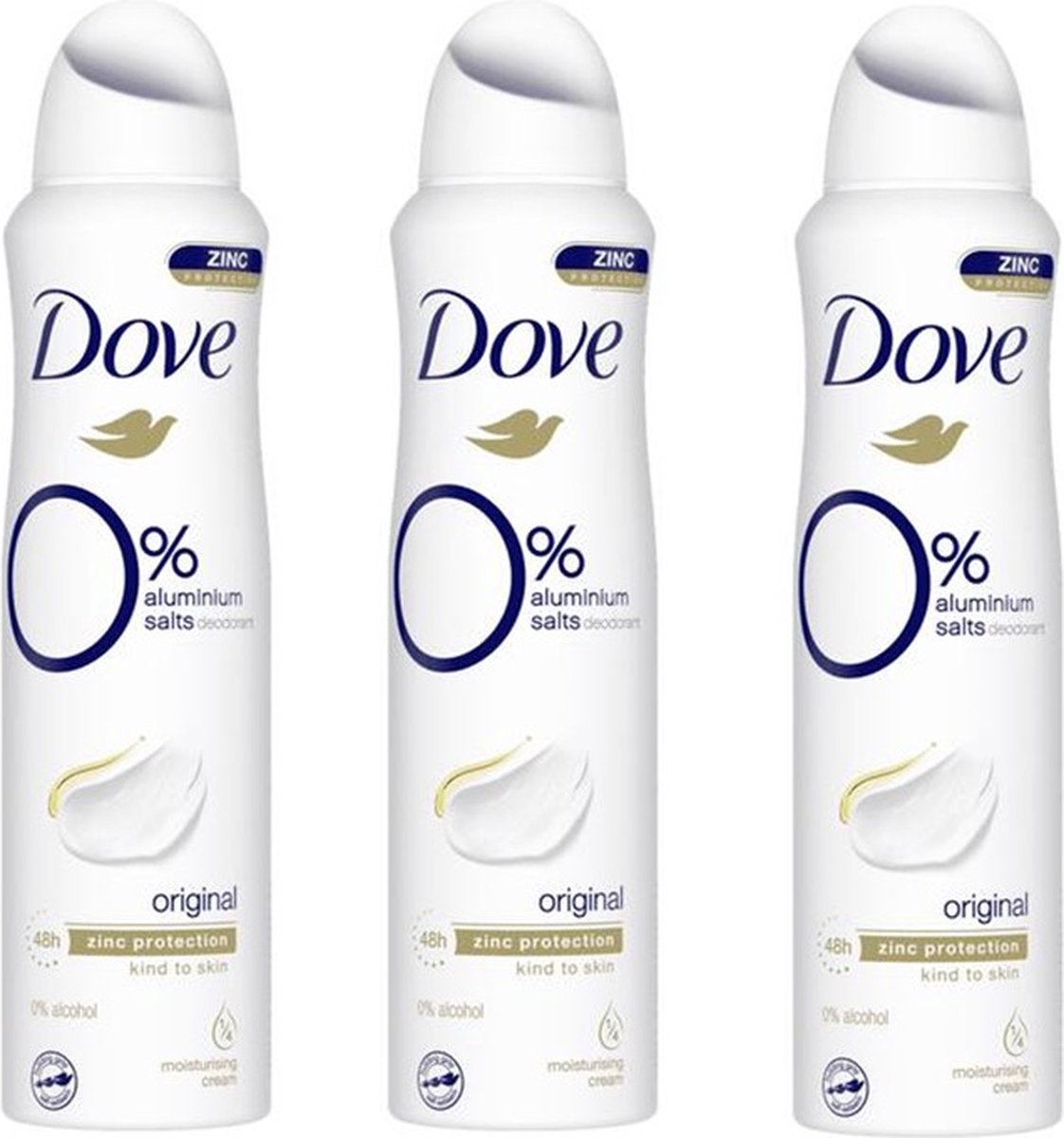 Goedkoopste Dove - Deodorant - Spray - Original - 150ml x 3