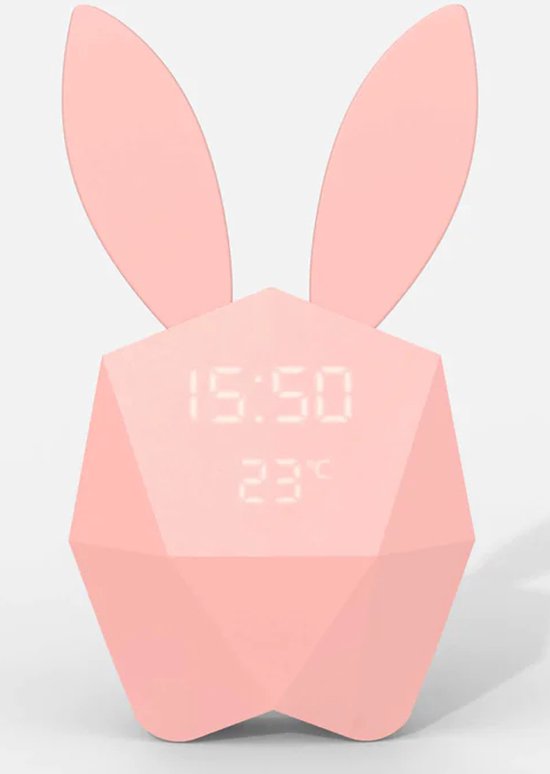 MOB Cutie Clock / Klok Connect - Horloge Lapin - Pink