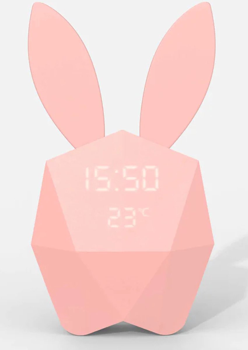 MOB Cutie Clock / Klok Connect - Konijnenklokje - Pink