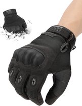 Tactische militaire lange vingerhandschoenen met koolstofvezel knokkelbeschermer en 3-vinger touchscreen, ademend, voor bushcraft, motorfiets, jacht en veiligheid