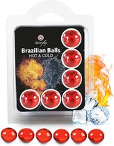 Secret Play Brazilian Balls - Massageolie - Warm en Koud Effect - 6 Stuks