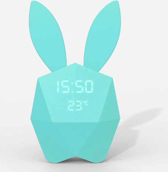 MOB Cutie Clock / Klok Connect - Konijnenklokje - Turquoise