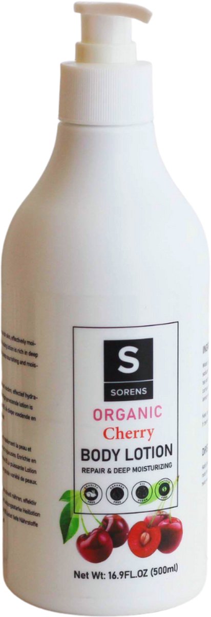 Goedkoopste Sorens Organic Body Lotion | Vegan & Natuurlijke Hydratatie | Voor Normale tot Droge Huid | 500 ml