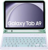 Case2go - Bluetooth Toetsenbordcase voor Samsung Galaxy Tab A9 (2023) - Met stylus pen houder - QWERTY Keyboard case - Licht Groen