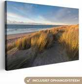 Canvas Schilderij Duin - Strand - Zee - 60x40 cm - Wanddecoratie