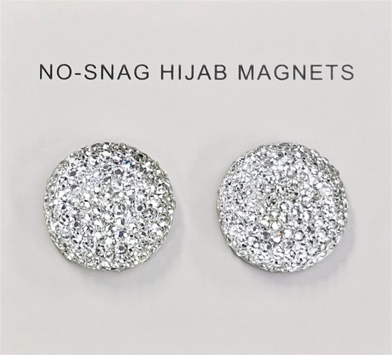Fako Bijoux® - 2x Magnetische Broche Acryl - Hoofddoek Magneet - Sjaal - Hijab Accessoires - Abaya - 18mm - Set 2 Stuks - Transparant