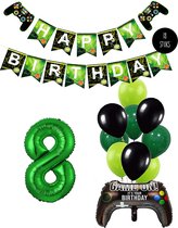 Cijfer Ballon 8 Game Videospel Verjaardag Thema - De Versiering voor de Gamers Birthday Party van Snoes