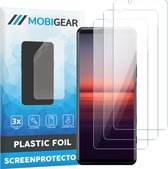 Mobigear Screenprotector geschikt voor Sony Xperia 1 II | Mobigear Screenprotector Folie - Case Friendly (3-Pack)