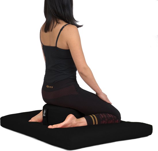 Yogitri Meditatiekussen ECO Raja rond - Nachtzwart van Yogitri — afbeelding 4