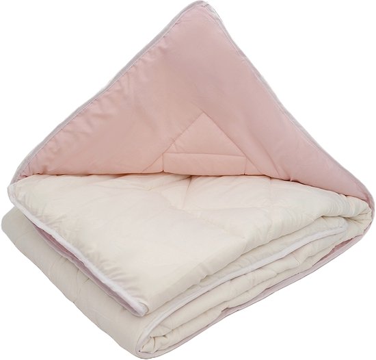 Cozyvita® | wasbare dekbed zonder overtrek - Pastel roze & Parel wit - Inclusief gratis kussenslopen - 200x200cm