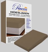 The Ultimate souple Hoeslaken- Jersey -stretch -100% Katoen-Lits-Jumeaux- 200x200 + 40cm-Beige - Pour Boxspring-Waterbed