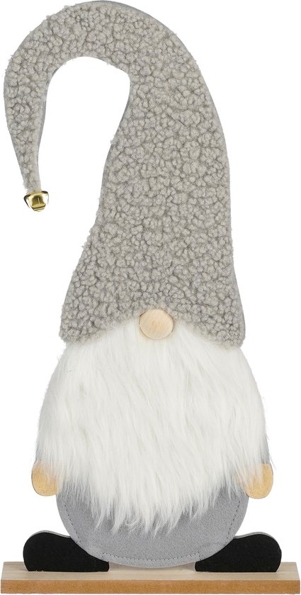 House of Seasons Gnome grey kerst - l26xw6xh51,5cm