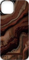 iDeal of Sweden Fashion Case iPhone 15 Plus Dark Amber Marble