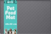 BOTC Placemat Hond & Kat - Antislip & Waterafstotend - Placemat Voerbak - Siliconen - 1 Stuk - Honden Placemat - 48x30 cm - Grijs