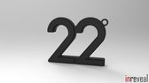 Sleutelhanger '22' Yuki Tsunoda (Formule 1) - 45x35x5 mm - Zwart