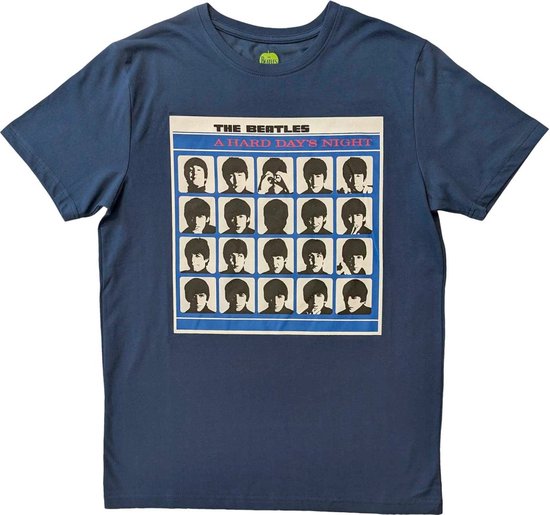 The Beatles - A Hard Day's Night Album Cover Heren Tshirt - Blauw