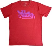 Billie Eilish - Purple Logo Heren T-shirt - XL - Rood