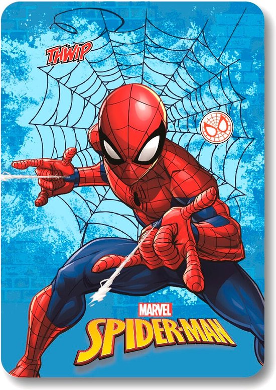 Couverture polaire Spiderman - bleu - Plaid Spider-Man - 140 x 100 cm.