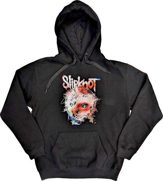 Slipknot Unisex Zipped Hoodie: Burn Me Away (Back Print) - Medium - Black