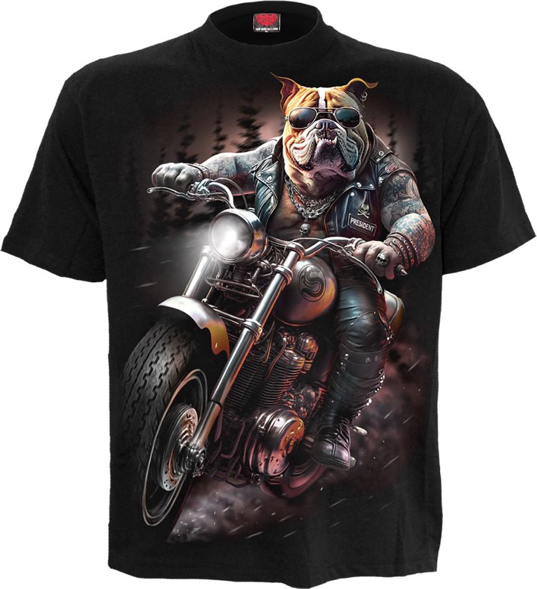Spiral - Top Dog Heren T-shirt - 4XL - Zwart