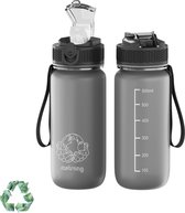 Itstrong® Drinkfles met Rietje - Voor Volwassenen & Kinderen - Waterfles - BPA Vrij - Lekvrij - Sport Bidon - Motivatie Fles