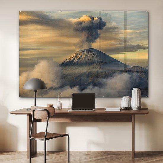 Peinture sur Verre - Volcan en Indonésie - 180x120 cm - Peintures sur Verre Peintures - Photo sur Glas