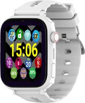 Royal Supplies Pixiepulse - Smartwatch- Smartwatch kinderen- 2024 Model- HD -GPS Tracker- Camera - SOS-alarm - Waterdicht - iOS en Android - GPS Horloge Kind- Videobellen - Screenprotector- Grijs (wit)