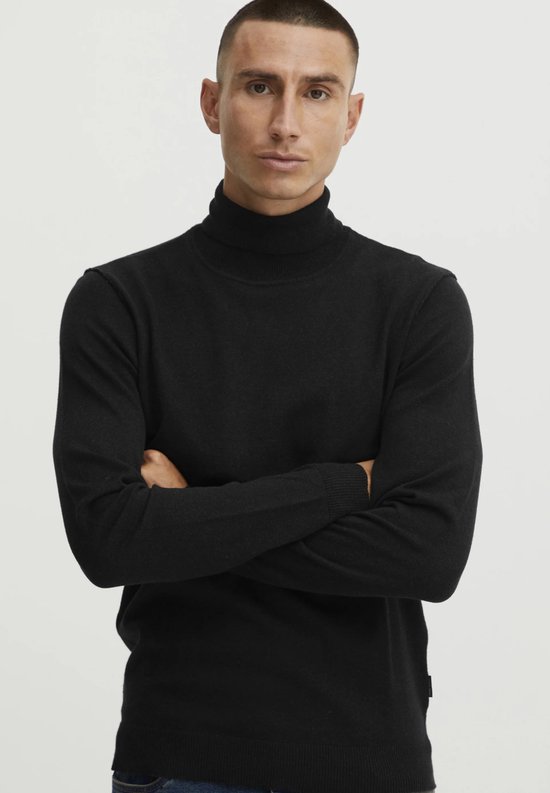 Blend - Heren Sweater (lekker fijn warm) - Coltrui - Zwart – 100% organic material - Maat XXL