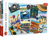Trefl - Puzzles - "1000" - Holiday Postcards