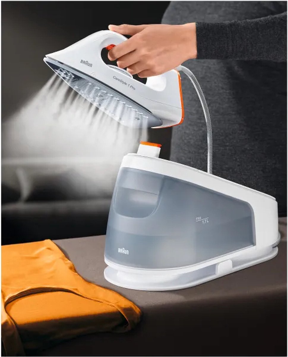 Braun CareStyle 1 Pro IS1511 WH - Stoomgenerator - 2200 W - 1,7 L - Keramische zoolplaat - Oranje — afbeelding 3