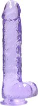 9" / 23 cm Realistic Dildo With Balls - Purple