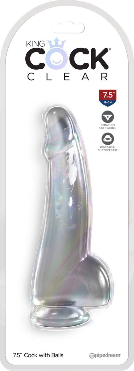 Transparante Dildo met Testikels
