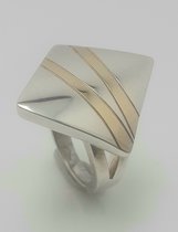 ring - zilver - bi-color - 925/000 - Verlinden juwelier