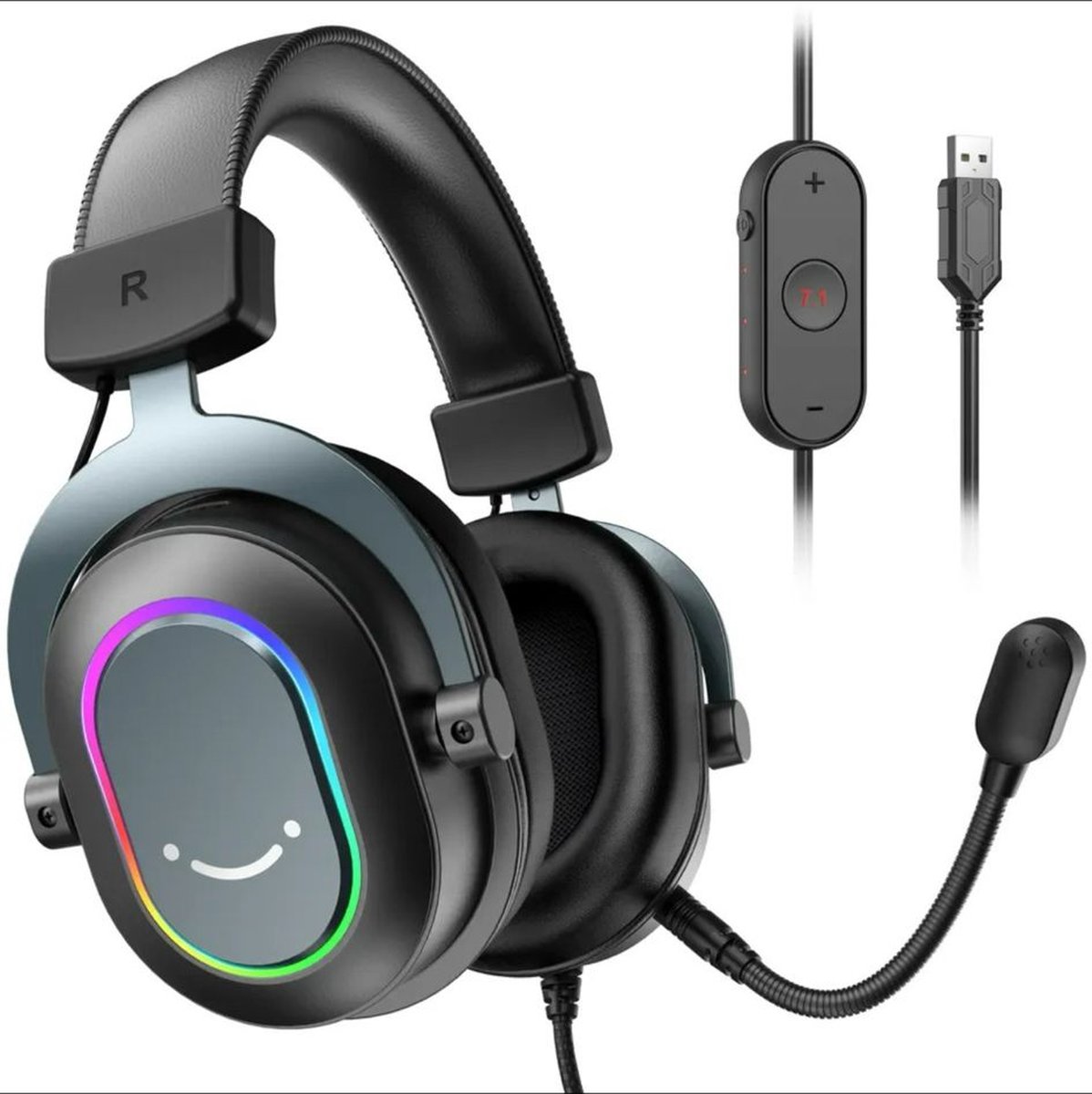 RGB Gaming Headset - Fifine - Playstation XBOX PRC MAC OS - HD Audio - Surround sound