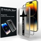 Umbrella Glass® Snap-it-On Screenprotector - Geschikt voor iPhone 14 Pro Max