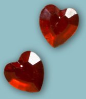 10 Kleine plak decoratie hartjes - cadeau decoratie - Hart - Valentijn - Liefde
