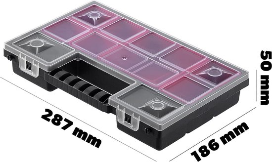 Tectake Set Van 2 Onderdelenkasten Voor Kleine Onderdelen - 41 Lades - Zwart / Wit