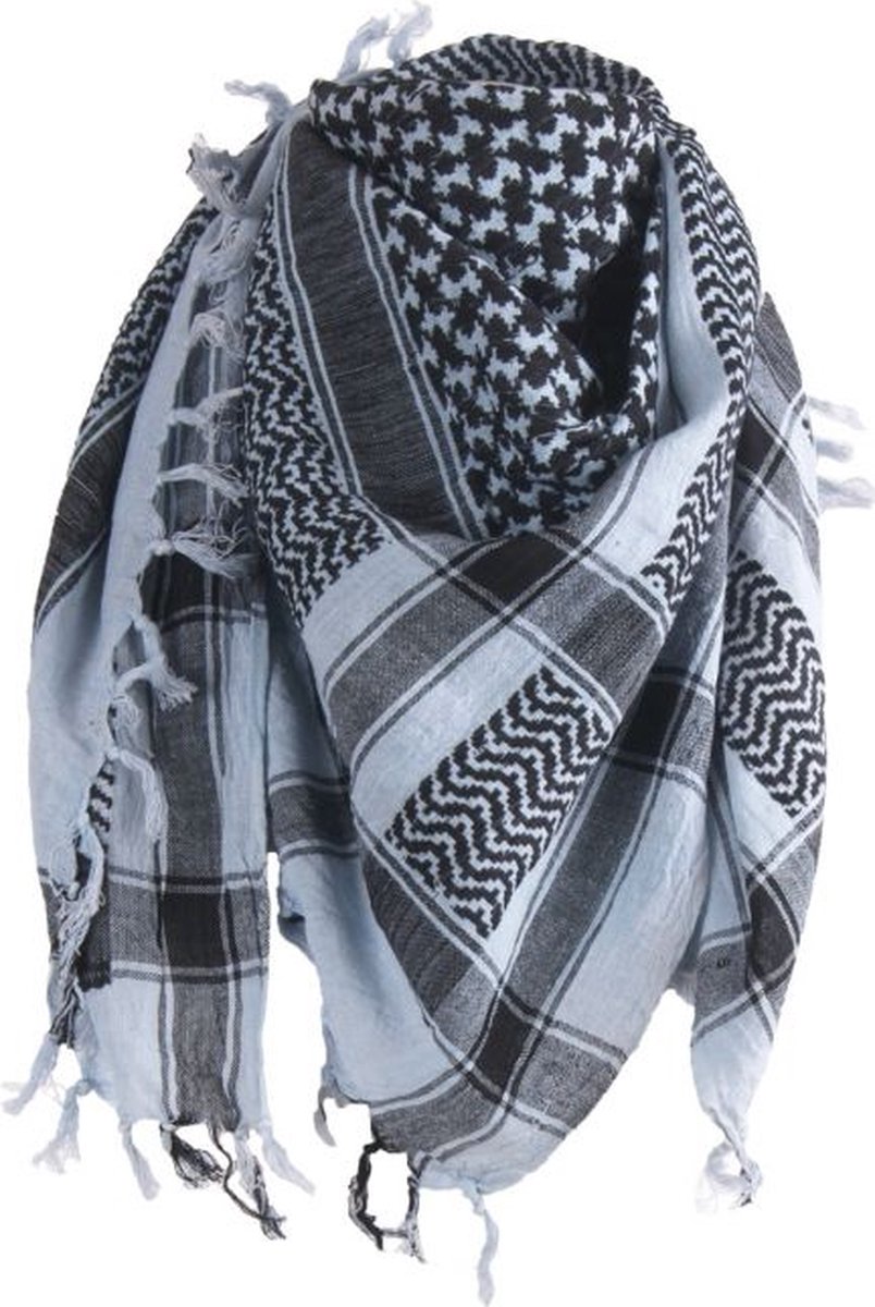 FeelingGood® keffiyeh - Arabische Palestijnse sjaal - Arafat sjaal - PLO sjaal - Woestijn sjaal - Shemagh sjaal - Zwart Wit