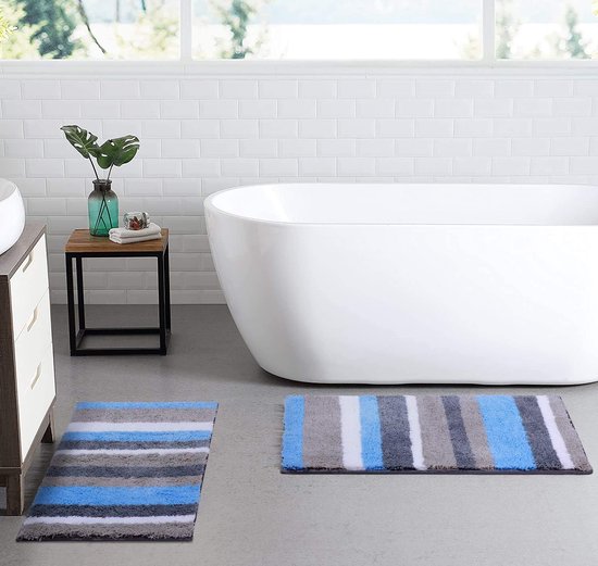Homaxy Ensemble De Tapis De Salle De Bain En Microfibre 2 Pièces Ensemble De Tapis De Bain