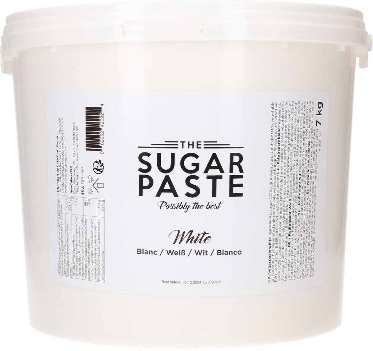 THE SUGAR PASTEâ„¢ Fondant Wit 7 kg
