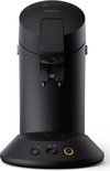 Zwarte Senseo koffiemachine, met de focus op het apparaat zelf.
