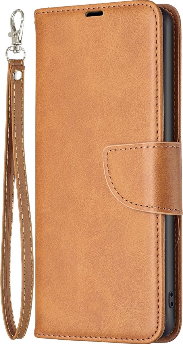 Mobigear Telefoonhoesje geschikt voor Samsung Galaxy S24 Hoesje | Mobigear Excellent Bookcase Portemonnee | Pasjeshouder voor 3 Pasjes | Telefoonhoesje voor Pinpas / OV Kaart / Rijbewijs - Cognac