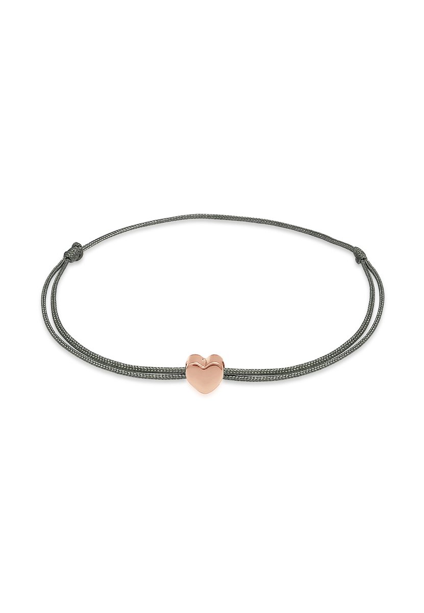 Elli - Armband - Dames Hart hanger Elastisch Basis met Nylon Blauw in 925 sterling zilver - Dames