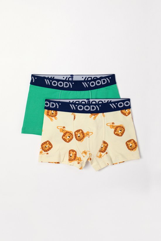 Woody 2 boxers jongens - leeuwen - 241-10-CLD-Z/065 - maat 104