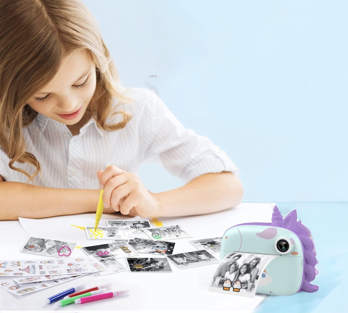 TIATUA Kids Camera Instant Print, 3 inch HD-scherm 48 MP Instant Camera voor kinderen met