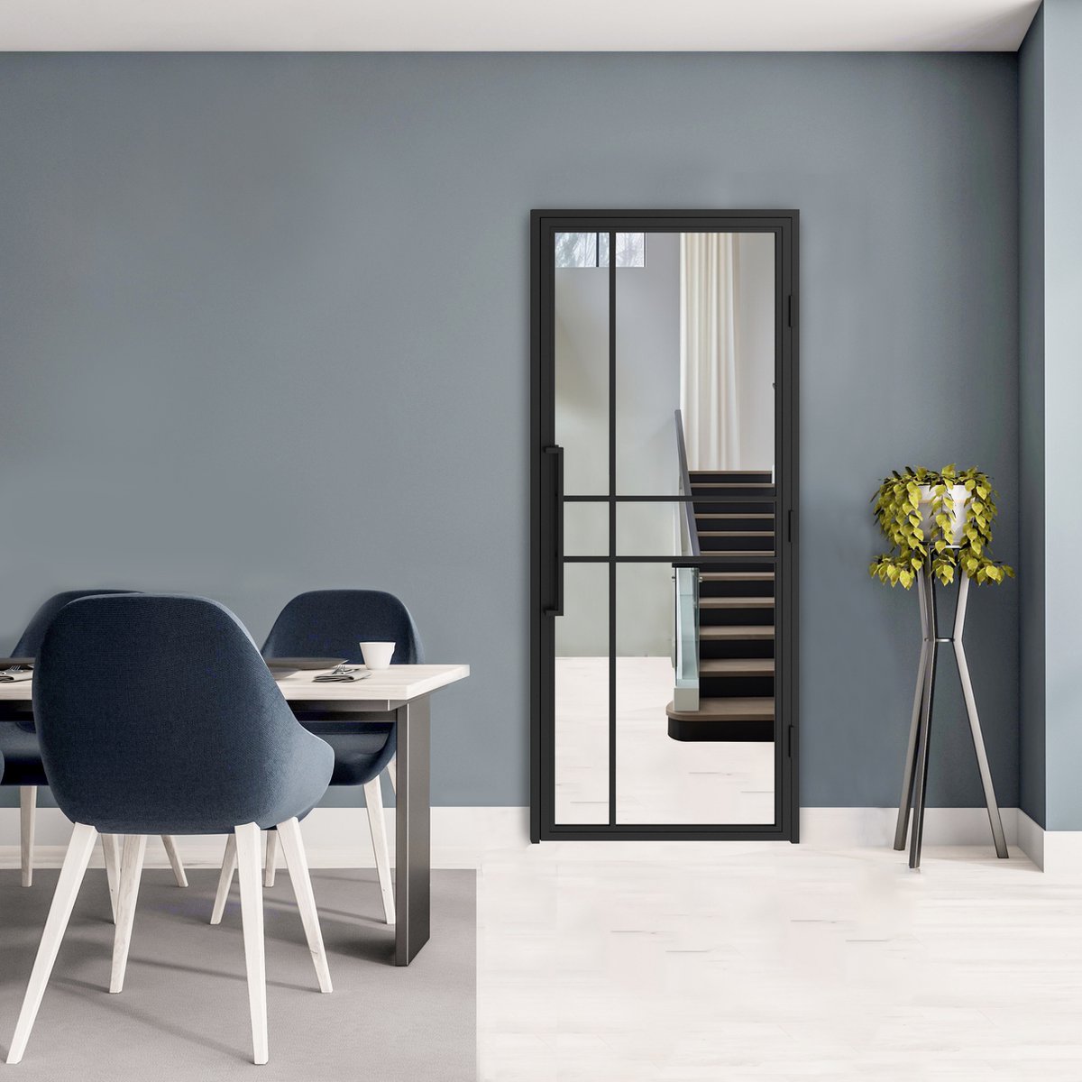 Stalen Binnendeur Helder Glas 6 Vlaks Incl Kozijn 211 5 X 83 0 Stalen binnendeur helder glas 6 vlaks incl kozijn 211 5 x 83 0