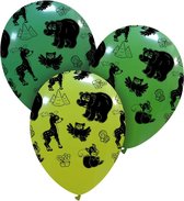 Forest (bos) dieren ballonnen, 6 stuks, 30cm