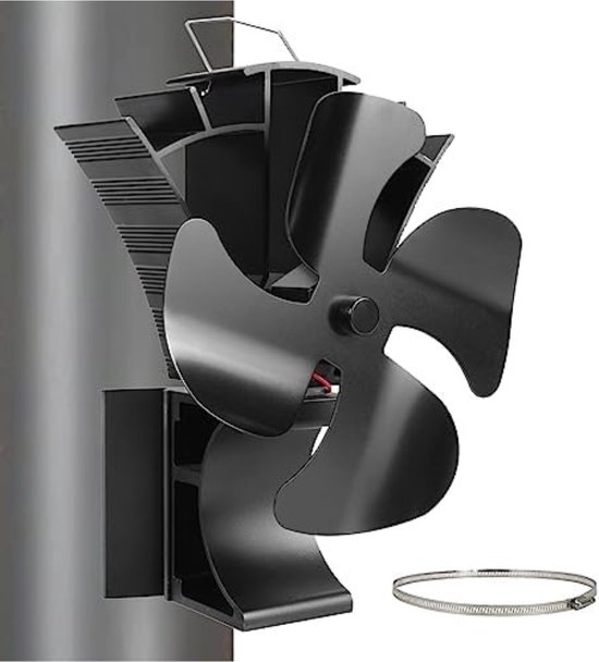 Warmte-aangedreven kachelventilator, 3-kops 18-bladige aluminium 270 Warmte-aangedreven kachelventilator, 3-kops 18-bladige aluminium 270
