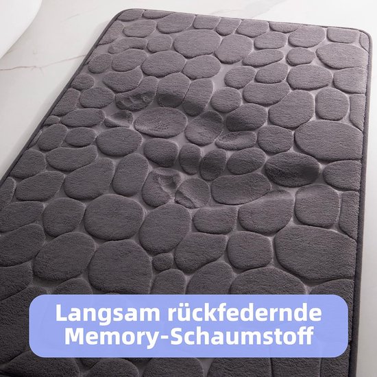Homaxy Badmat van traagschuim, absorberend, antislip